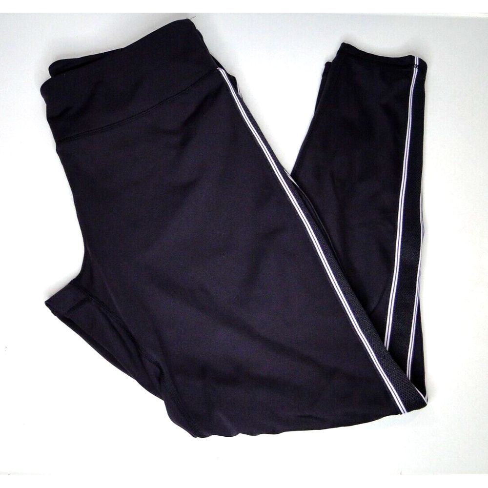 Tangerine Black High Waisted Mesh Striped Leggings Size‎ XL/XG
